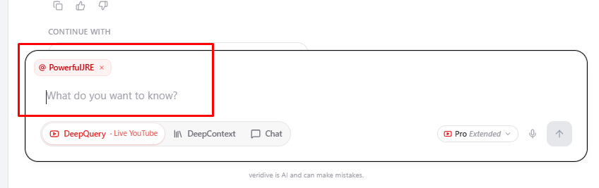 Selected channel shown as a chip in the chat input